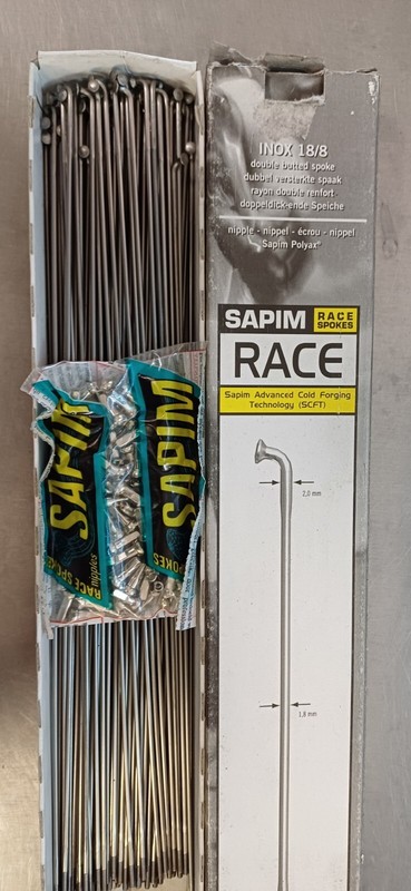 288mm Sapim Race Spokes And Nipples Pack Of 72