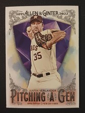 2022 Topps Allen & Ginter Pitching A Gem Justin Verlander #PAG-6