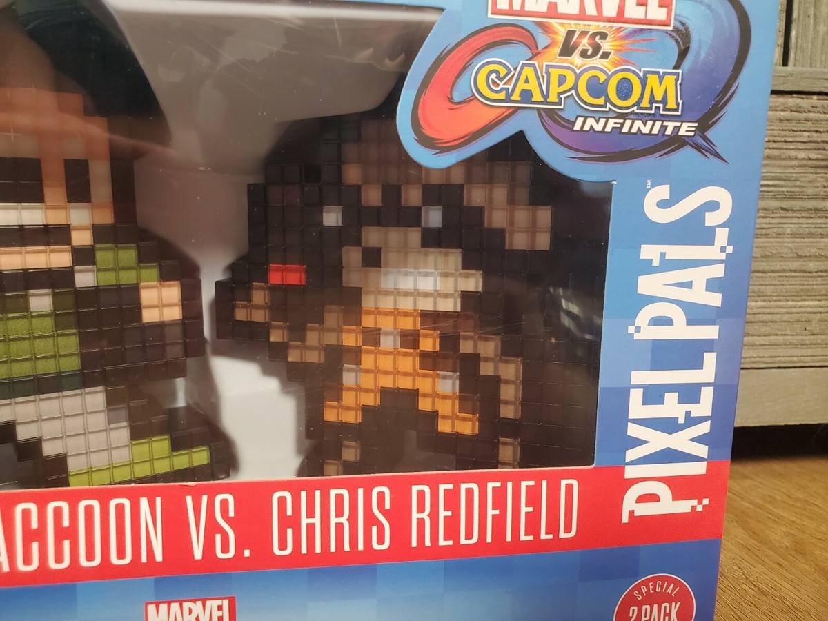 Pixel Pals Rocket Raccoon VS Chris Redfield Marvel VS Capcom