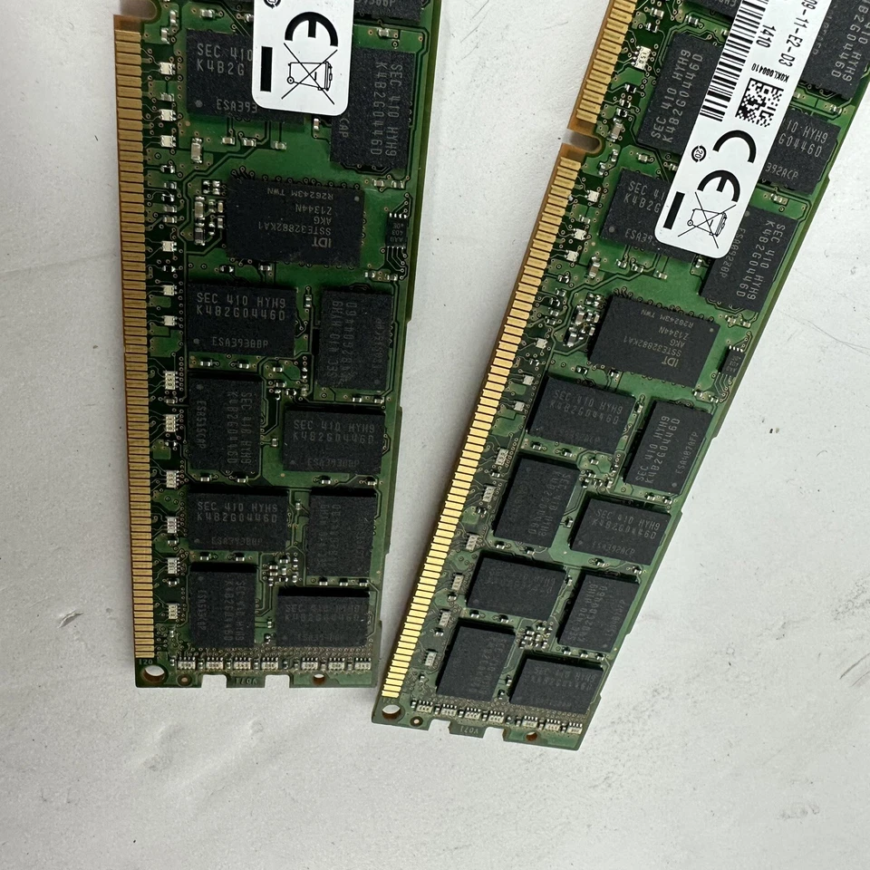 SAMSUNG M393B5270QB0-YK0Q8 4GB 1Rx4 PC3L-1280R ECC DDR3 Server Memory RAM - Pair - Image 4 of 4
