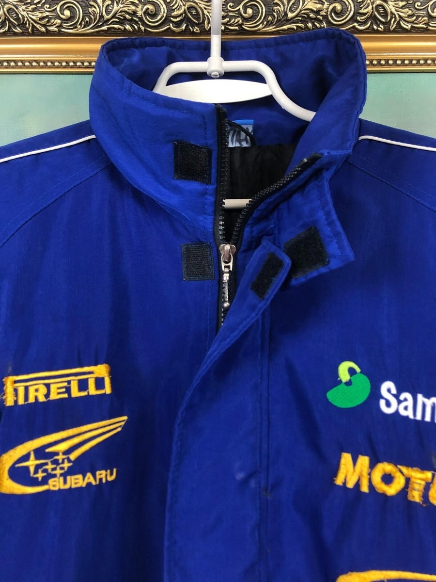 Vintage Subaru World Rally Team Bomber Jacket Signed Racing Vintage Subaru World Rally Team Bomber Jacket Signed Racing