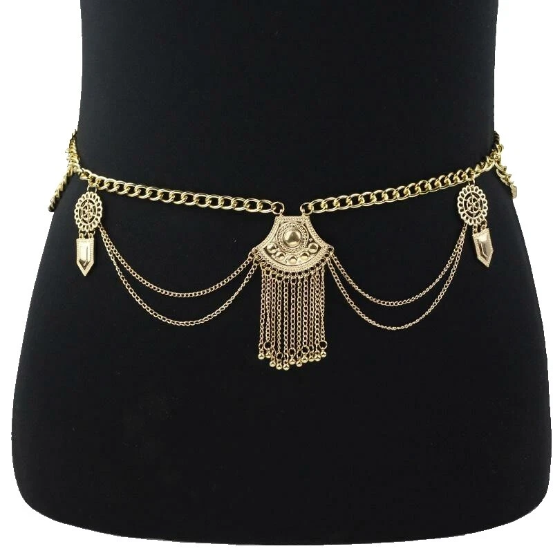 Correa de Cadena de Mujer Cinturones Multicolor