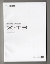 Fuji Fujifilm X-T3 Genuine Camera Instruction Manual / User Guide In English