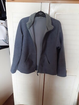 Women's Marks & Spencer Grey Woollen Jacket, Size 14