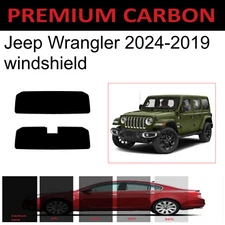 Premium Nano Carbon Window Tint fits Jeep Wrangler 2019-2025 Precut Windshield