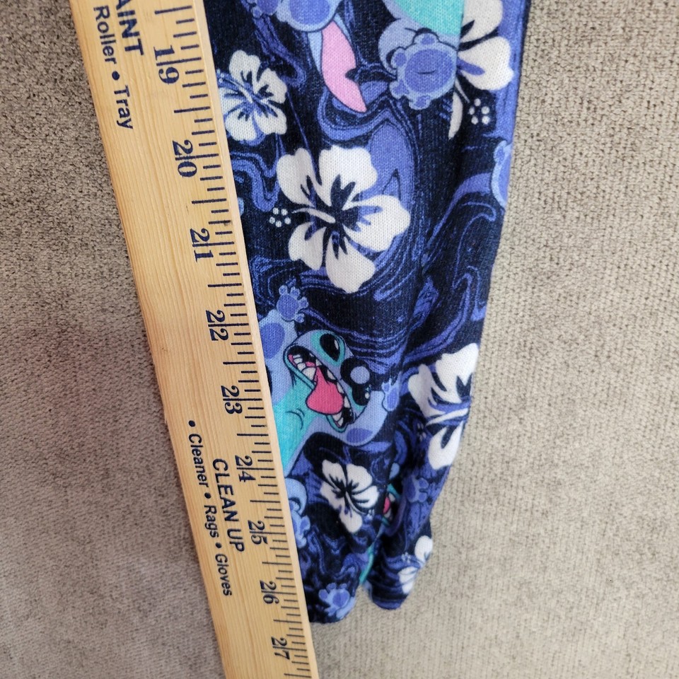 Disney Stitch Pj Pants Sleepwear Womens XS Blue White Drawstring Lounge