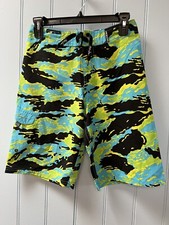 Maui And Sons Multicolor W/Pockets Board Shorts Swimwear Boys Size 14