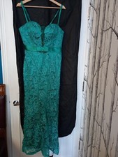 occasion dress size 12 green, lace