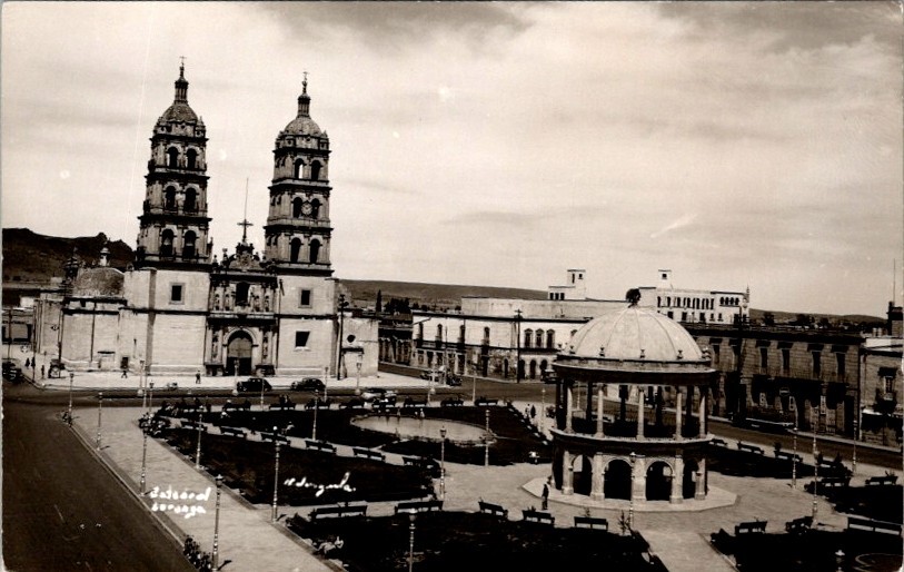 Vintage RPPC Postcard Two Spires of Cathedral Church of Durango Mexico     14114