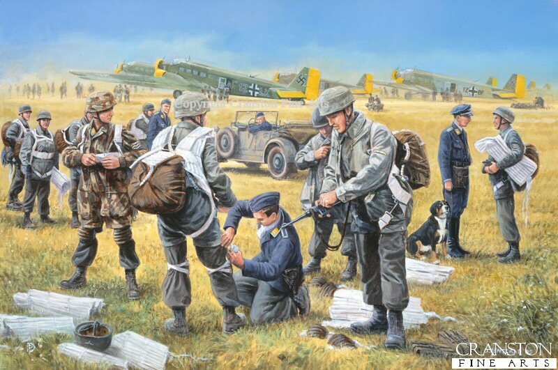 Fallschirmjager Regiment military art post card German
