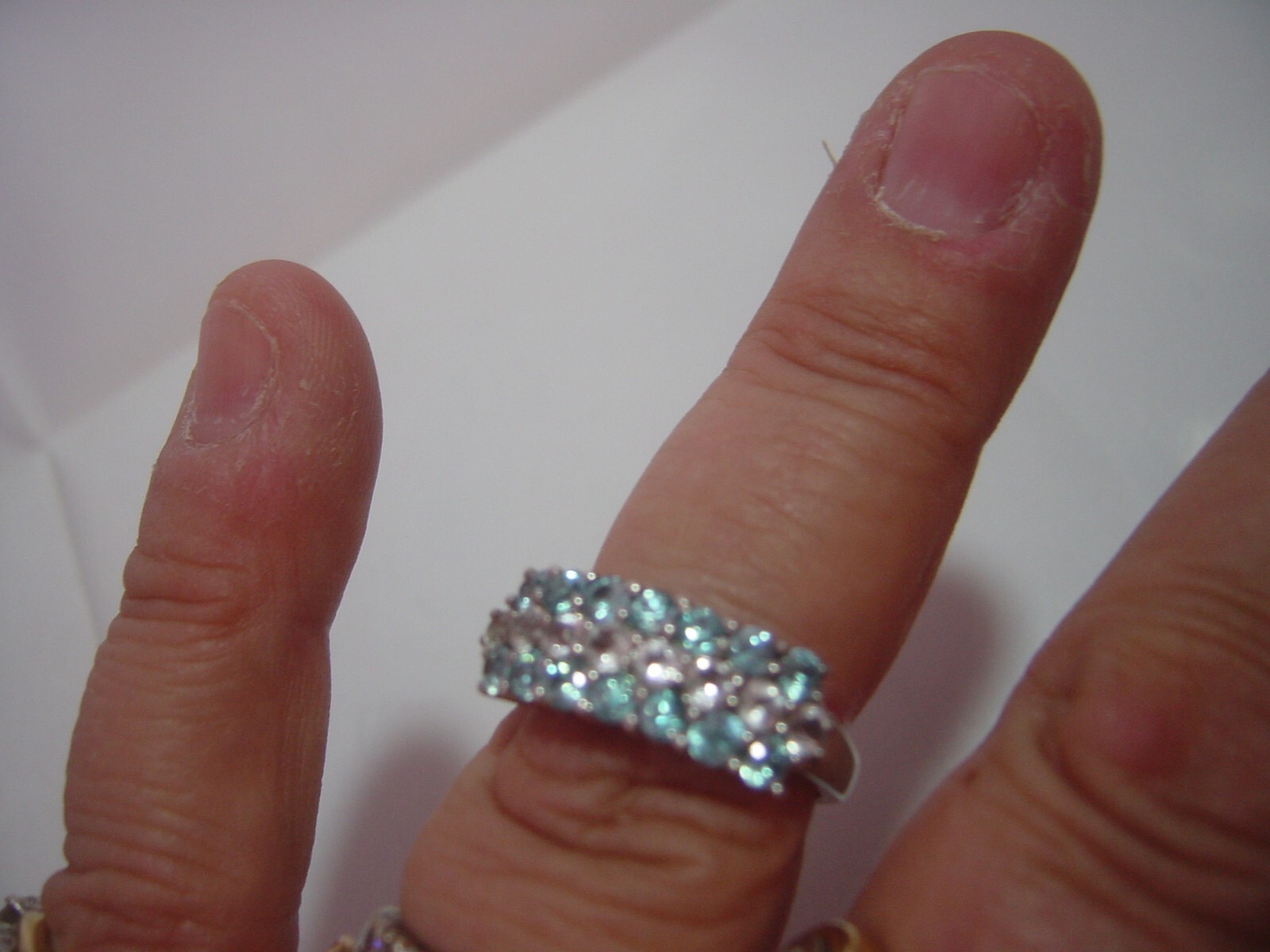 lovley Solid Silver Ring-superb swiss blue topaz … - image 1