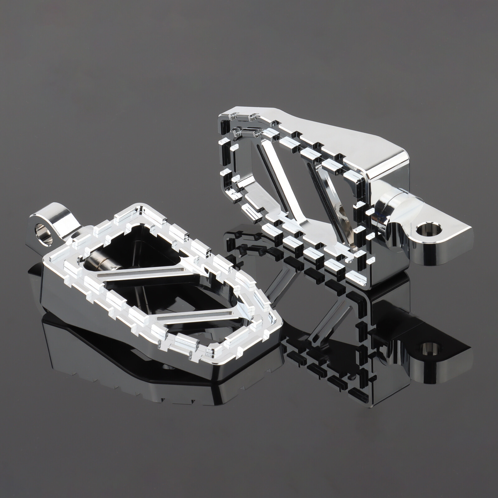 Pair Mini Foot Peg Footrests Pedal For Harley Dyna Sportster Touring Road Glide