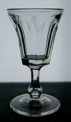 EAPG Pittsburgh / Baltimore Pressed Panel Flint Glass Wine Circa 1840-1850s B