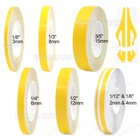 6 Sizes Yellow Pinstriping Pin Stripe DIY Line Vinyl Tape Decal Car Sticker 32ft