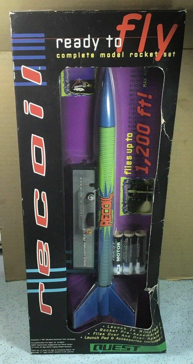 1996 TOY BIZ QUEST Q5706-RECOIL READY TO FLY ROCKET KIT NEW IN