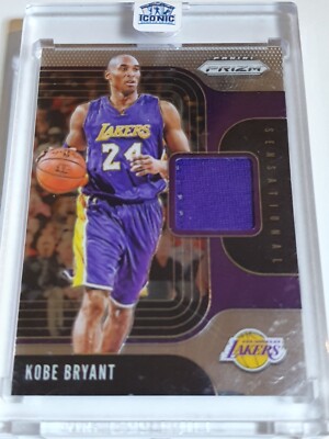 2019 Panini Prizm Kobe Bryant #PATCH Game Worn Purple Jersey