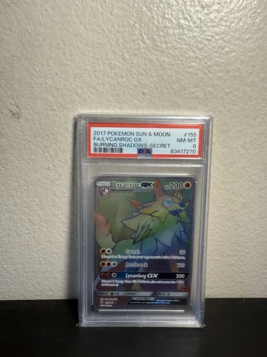 Lycanroc-GX graded PSA 8 for sale on eBay