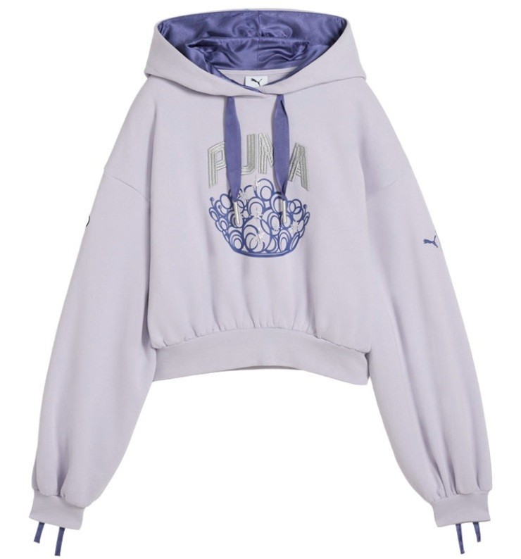 PUMA Wicked Glinda Goodness Hooded Sweatshirt LILAC Women's Hoodie Size MEDIUM M