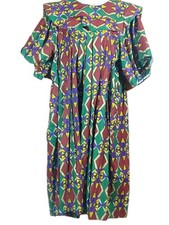 Vintage Homeland OS 90s African Print Jumpsuit Muumuu Housedress S/M