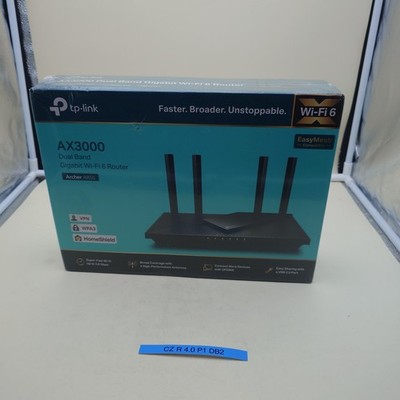 TP-Link Archer AX55 WiFi 6 Router AX3000 Dual-Band, 1x Gigabit WAN, 4x Gigabit