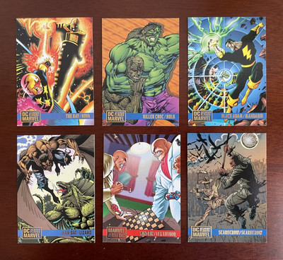 1995 Fleer/SkyBox DC versus Marvel Comics | 6 Card Lot | No Duplicates