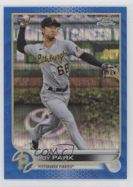 2022 Topps Chrome Blue Wave Refractor 7/75 Hoy Park #32 0f1b