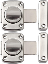 2Pcs Slide Bolt Latches,Medium Size Double Sided Rotate Lock for Cabinet  Rotar