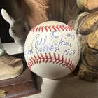 Carl Erskine Signed Rawlings Official National League Baseball Dodgers Original