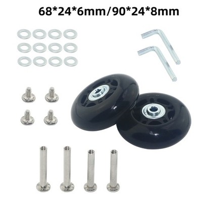 2x Kofferrollen Ersatzrollen Gummi Rollen Räder Mute Gepäck Koffer Ersatz Wheels