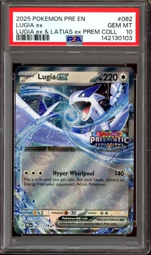 PSA 10 Lugia ex 082/131 Prismatic Evolutions Stamped Premium Coll Promo Pokemon