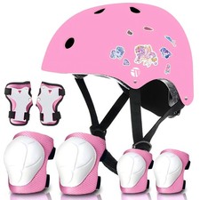 Kids Bike Helmet & Pad Set, Adjustable for Girls Boys Ages 2-14, CPSC Safety Cer