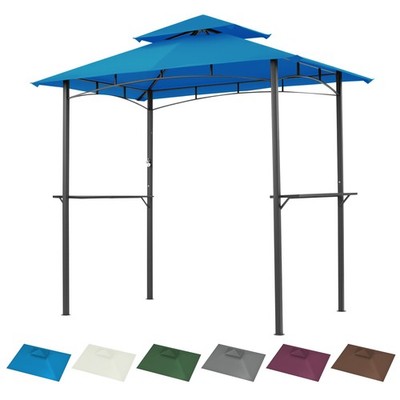 5x8 Grill Gazebo Replacement Canopy Top Only, Waterproof Double-Tiered Roof