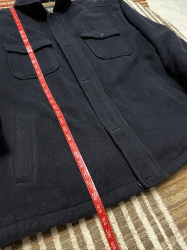 Vintage Abercrombie & Fitch Coat Men’s Size XL Navy Wool Lined Jacket RN 75654 - Picture 12 of 16
