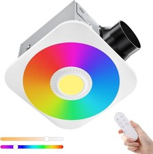Color Changing Bathroom Exhaust Fan with Light, 36W Quiet Vent Fan