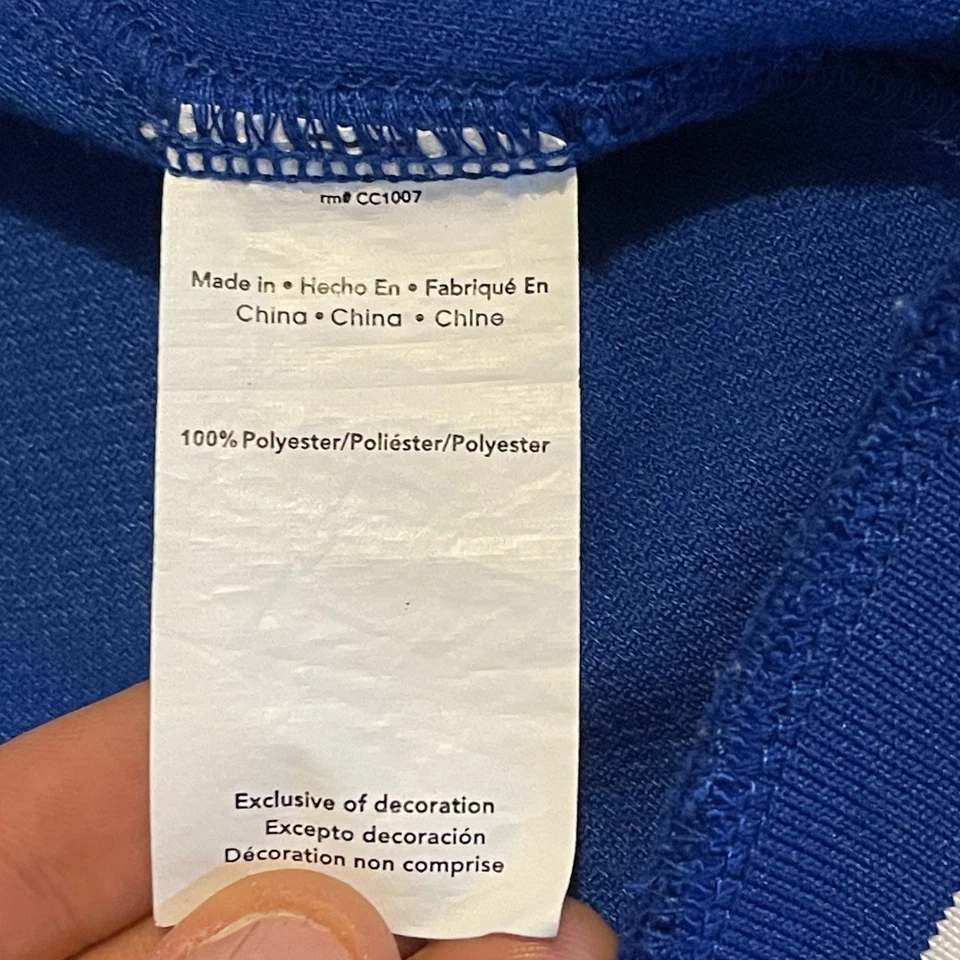 Jaqueta Holloway Adulto Grande Azul Zíper Completo Pesado Maníacos Bolsos Treino - Imagem 4 de 4