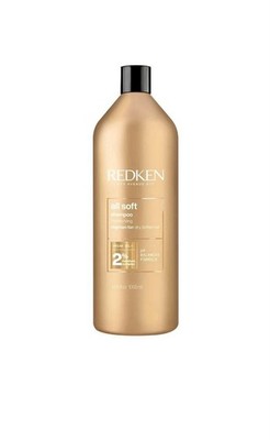 Redken All Soft Shampoo Moisturizing Argan Oil Dry Brittle Hair White 33.8oz .
