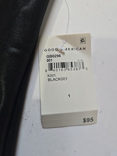 Good American Faux Leather Bodysuit Black Size 1 - Picture 4 of 13