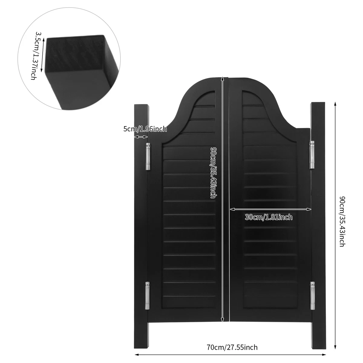 Puerta doble oscilante 180° puerta divisoria de madera retro barra de café media cintura