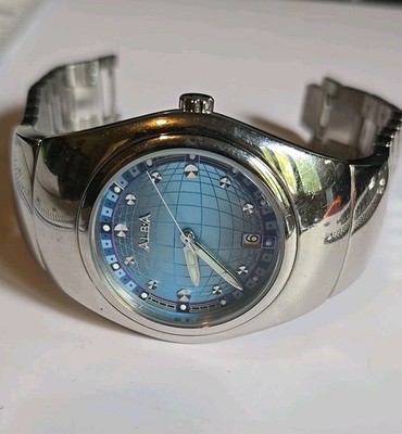 Seiko Alba Men's Blue Sphere Dial Watch V732-X063 New Battery | eBay