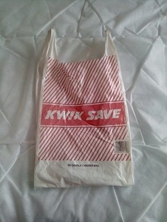 Kwik Save Carrier Bag. Vintage. Used But in Acceptable Condition.