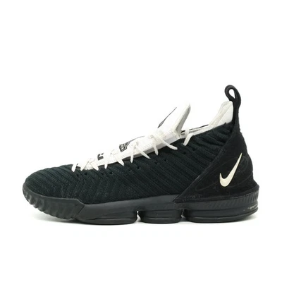 Nike Herren LeBron 16 Sneaker Schwarz Weiß Flyknit Hoch Basketballschuhe EU 48 - Bild 1 von 4