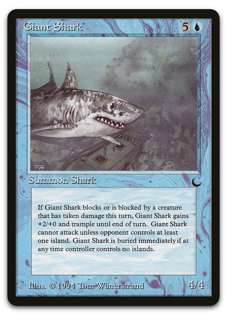 Giant Shark (LP) The Dark DRK Magic MTG