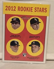 2012 Topps Heritage - Rookie Stars Matt Moore, Tom Milone, Addison Reed 