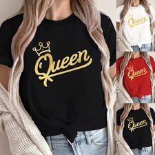 Women O Neck T Shirt Short Sleeve Slim Fit Casual Plain Tee Top Soft Cotton 5