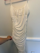 Lovers Friends Emma Ruched Midi Dress-White
