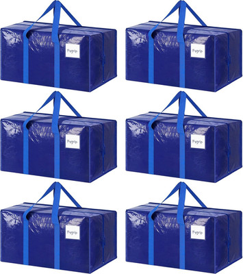 6 Pack Extra Heavy Duty Large Moving Bags with Strong Zipper & Comfortable Handl