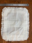 Saks Fifth Avenue White Cotton Small Pillowcase, Ruffled Lace Floral Pattern — photo 5