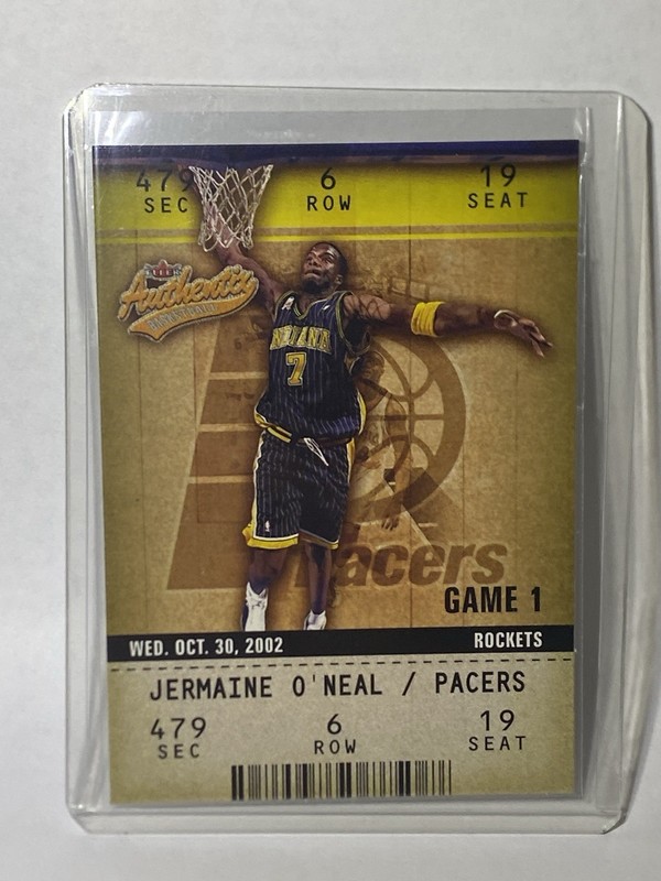 2002-03 Fleer Authentix #26 Jermaine O'Neal NBA Indiana Pacers (aj58)