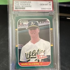 Donruss 1987 The Rookies Mark McGwire #1 Rookie Oakland Athletics