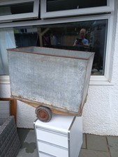 Large Galvanised garden dolly cart industrial warehouse decorative feature